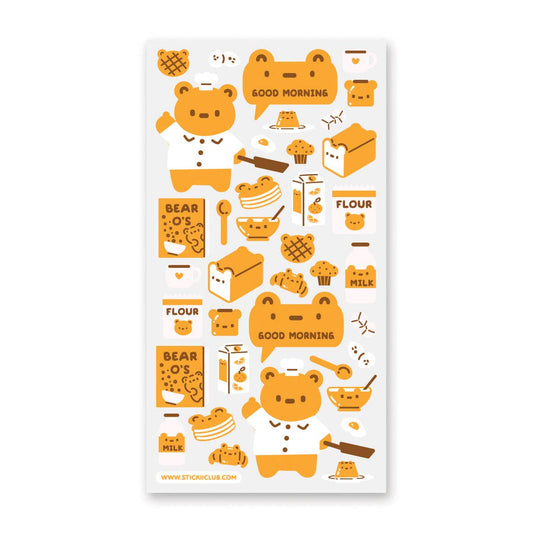 Planche de stickers « Bonjour Ours » | STICKII