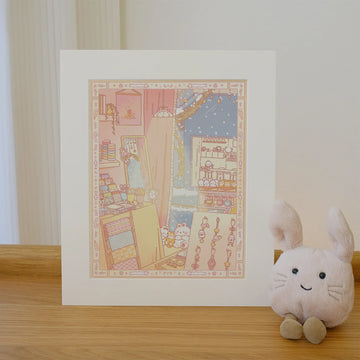 Affiche « Cozy Stationery Shop » – 2jingis2jing