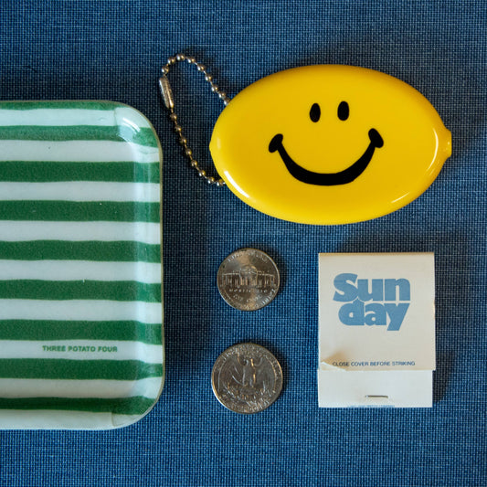 Porte monnaie Rétro - Smiley classique (jaune)