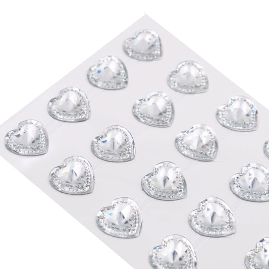 Autocollant pierre précieuse coeur scintillant – Cœur 24 carats
