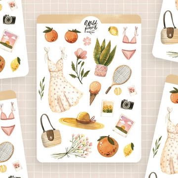 Planche de stickers été – Wild Pencil Studio