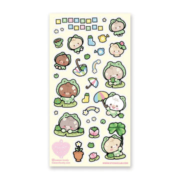Planche de stickers « Grenouille arc-en-ciel » – STICKII x Maison Lovely