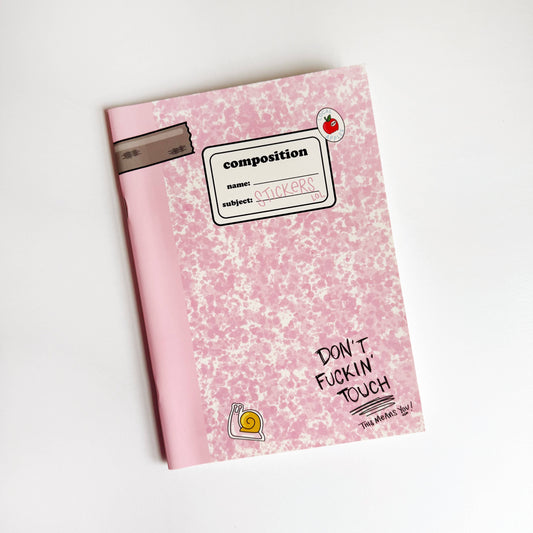 Album d’autocollants A5 – Pages repositionnables (Rose)