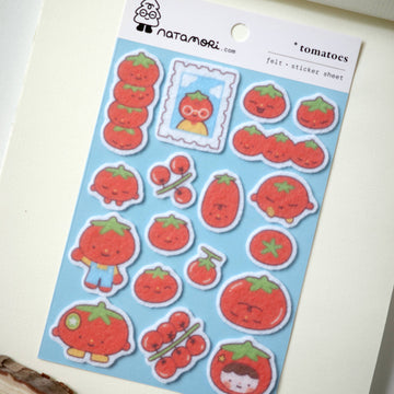 Planche de stickers en feutrine « Tomates » | Natamori