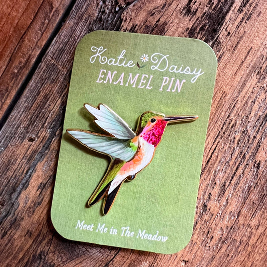 Katie Daisy – Épingle émaillée Colibri