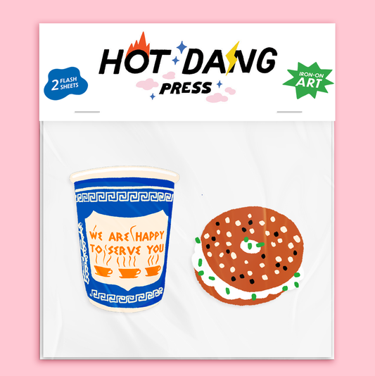 Patch Thermocollant Hot Dang Press New York Breakfast