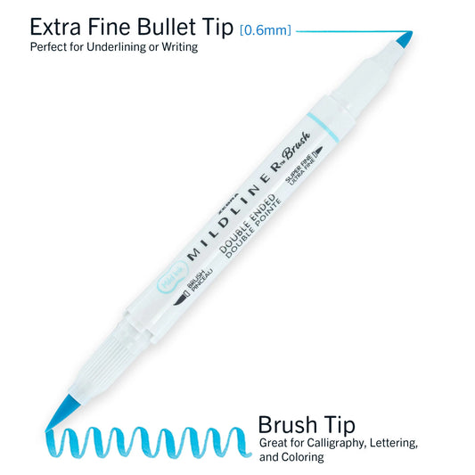 Feutre Mildliner Brush & Marker – Zebra Pen - Coloris au choix