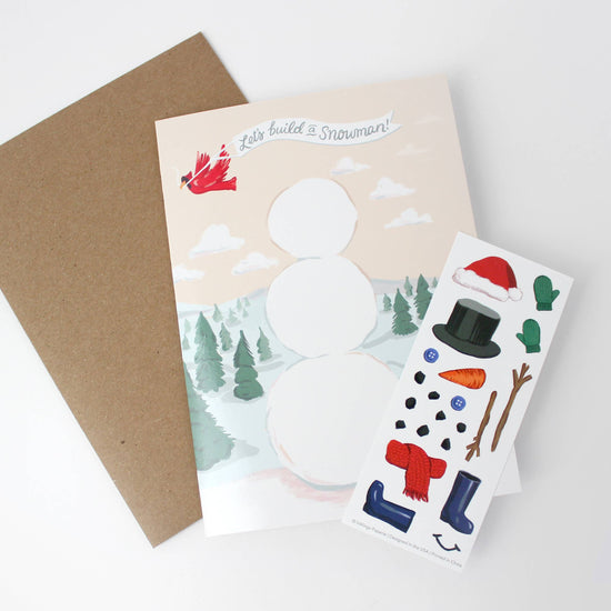carte-scene-autocollant-construis-un-bonhomme-de-neige vue 4