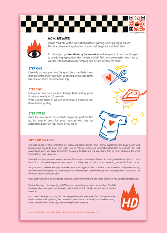 Fruits & Veggies colorés – Transferts à repasser Hot Dang Press