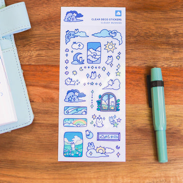 Feuille de stickers transparente Lapins nuageux – Thousand Skies
