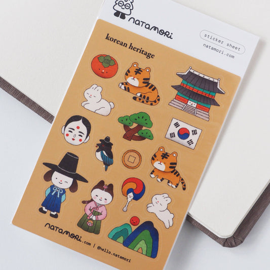 Feuille d'autocollants • Patrimoine coréen
