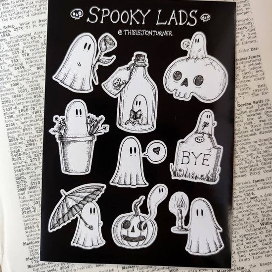 Stickers Spooky lads Jon Turner