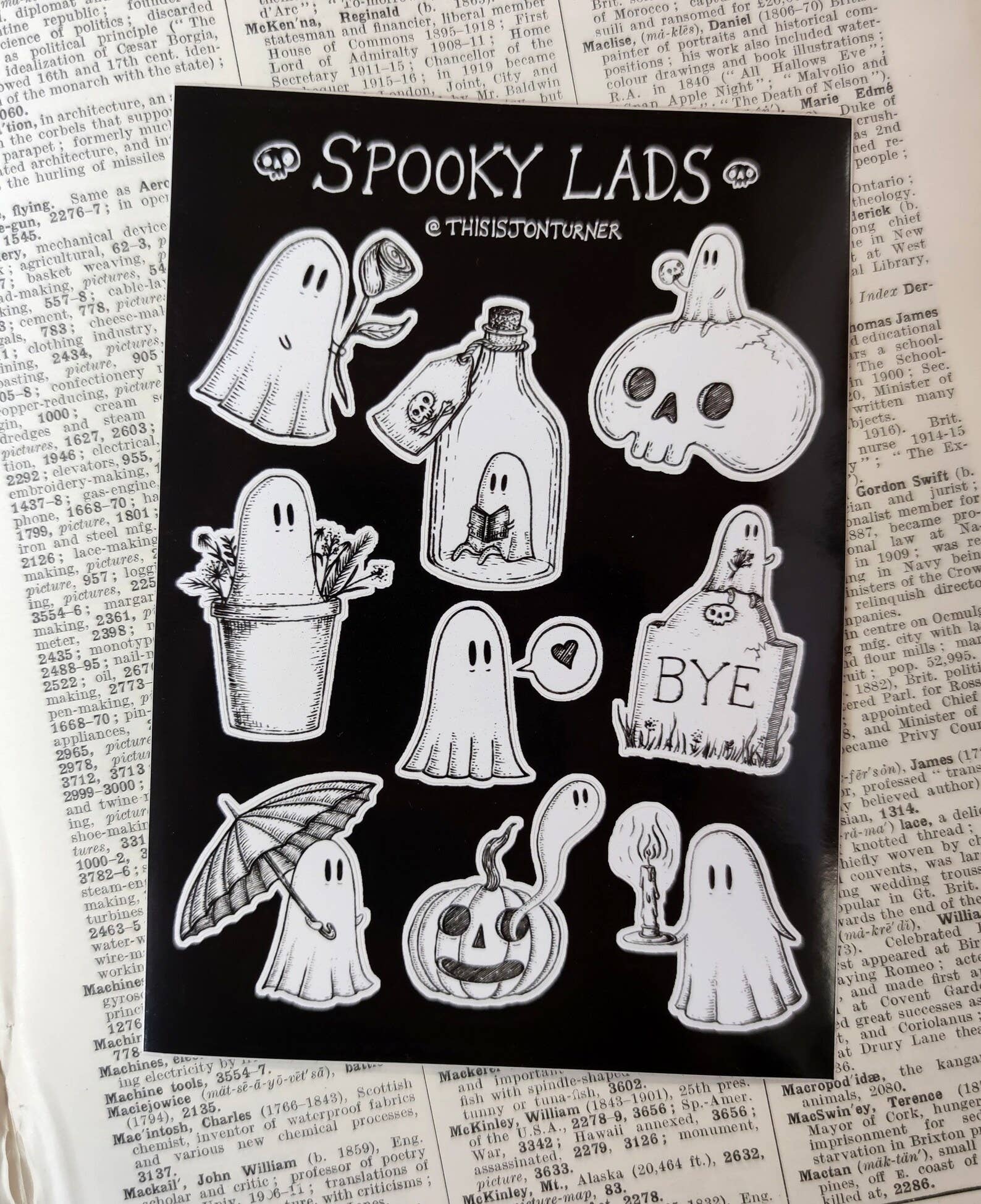 Stickers Spooky lads Jon Turner