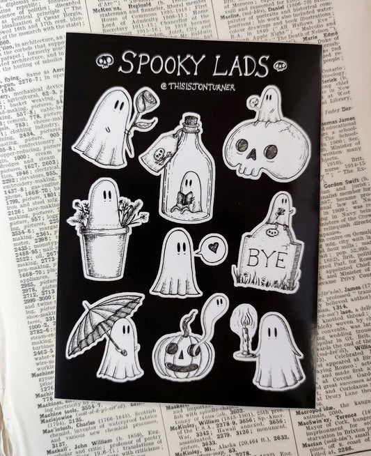 Stickers Spooky lads Jon Turner