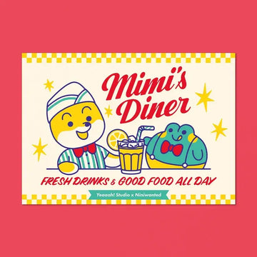 Carte postale  « Mimi & Bobby - Mimi’s diner » - A6 - Yeaaah! Studio