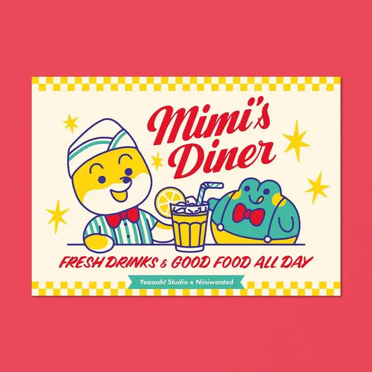 Carte postale  « Mimi & Bobby - Mimi’s diner » - A6 - Yeaaah! Studio