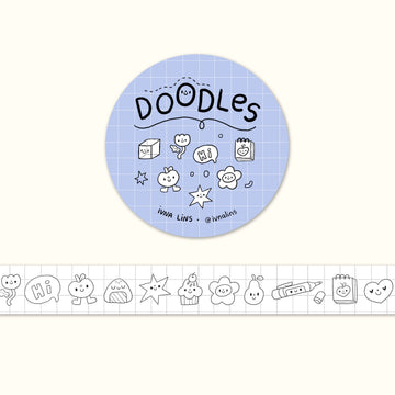 Washi Tape doodles du quotidien – Noir & blanc – Ivna