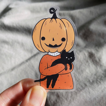 Sticker transparent Pumpkin Friend | Little Spooky Studio