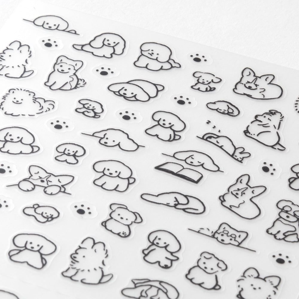 Stickers Repositionnables - minis chiens détails