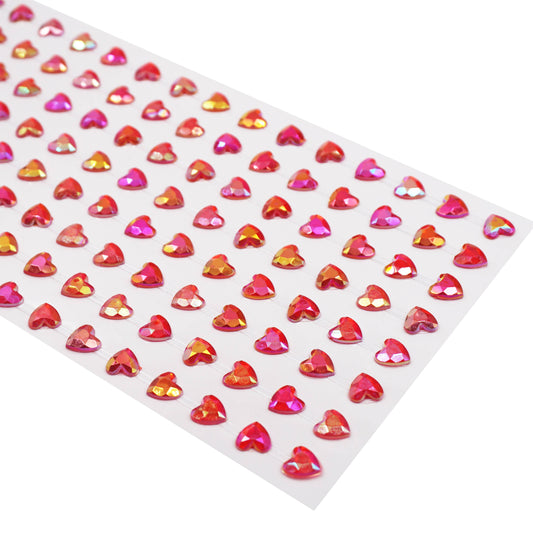 Autocollants pierres cœur – 176 carats - 2 couleurs au choix