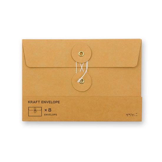 enveloppes-kraft-horizontales-avec-ficelle-taille-m-orange vue 1