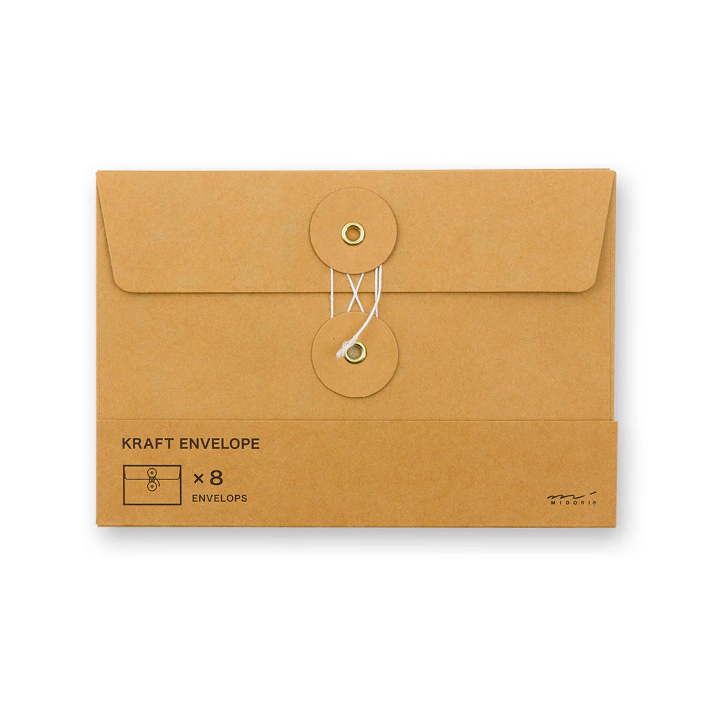 enveloppes-kraft-horizontales-avec-ficelle-taille-m-orange vue 1