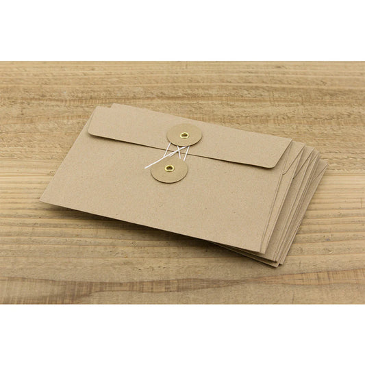 Enveloppes Kraft Horizontales avec Ficelle – Taille M - Marron
