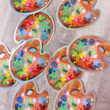 Sticker pailleté givré Katie Daisy – Painter’s Palette
