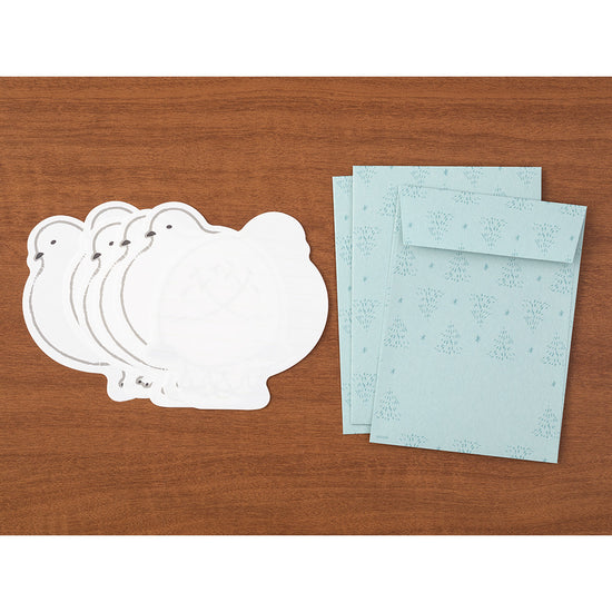 set-cartes-legeres-et-enveloppes-oiseaux vue 3