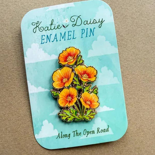 Katie Daisy – Épingle émaillée Pavots de Californie