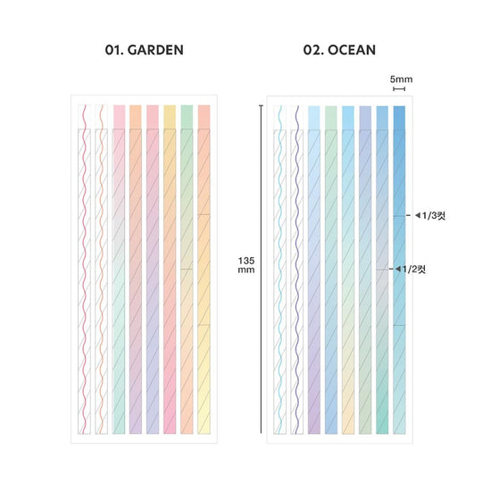 marque-pages-adhesifs-long-surligneurs-ocean vue 4