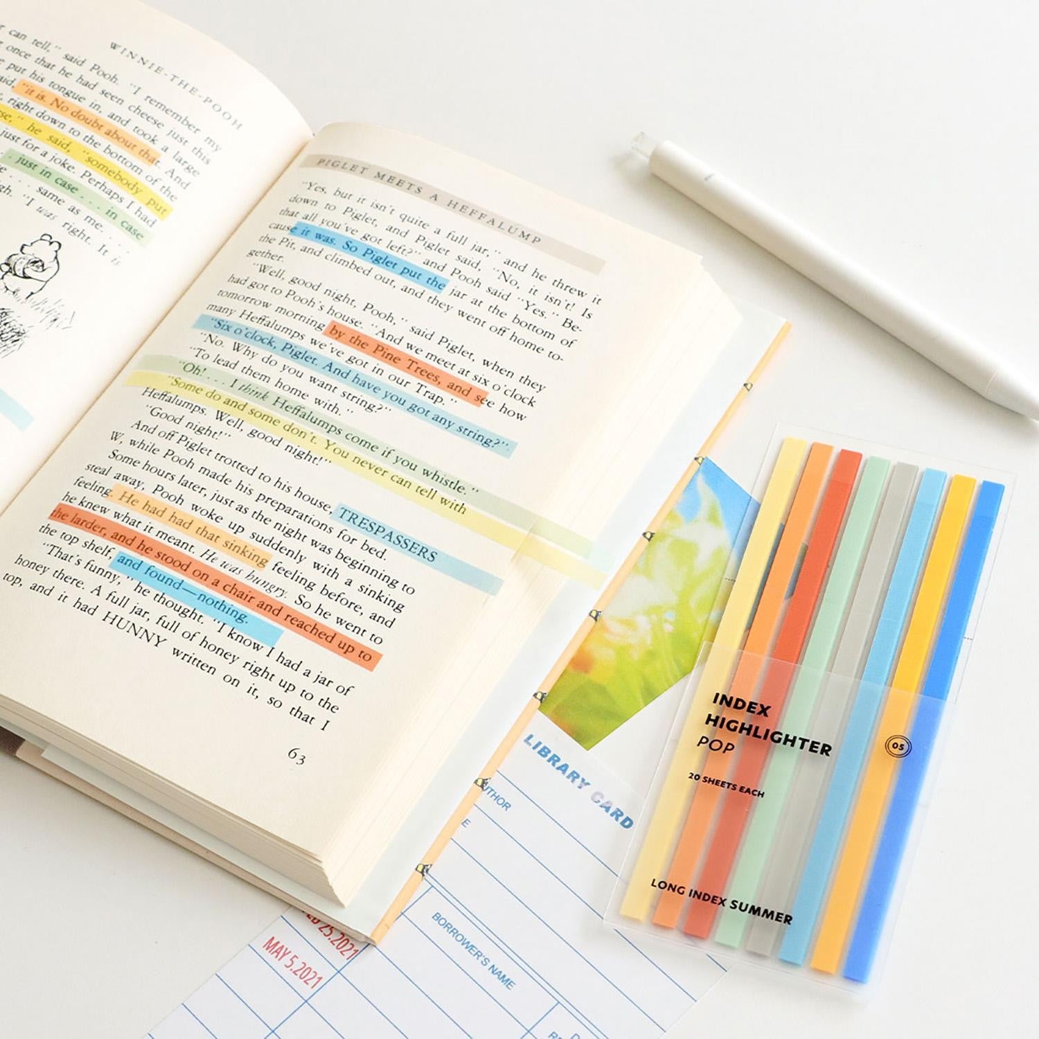 marque-pages-adhesifs-long-surligneurs vue 4