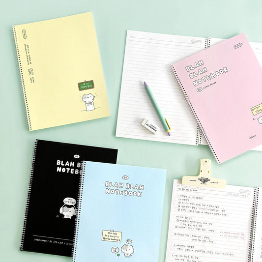 Carnet spirale B5 « Blah Blah » – Ligné 8 mm – Iconic