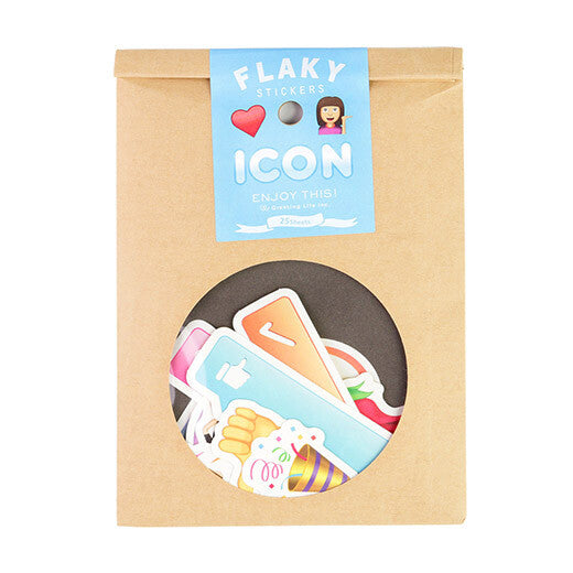 Set de 25 stickers Flaky  – Motifs variés - Greeting Life