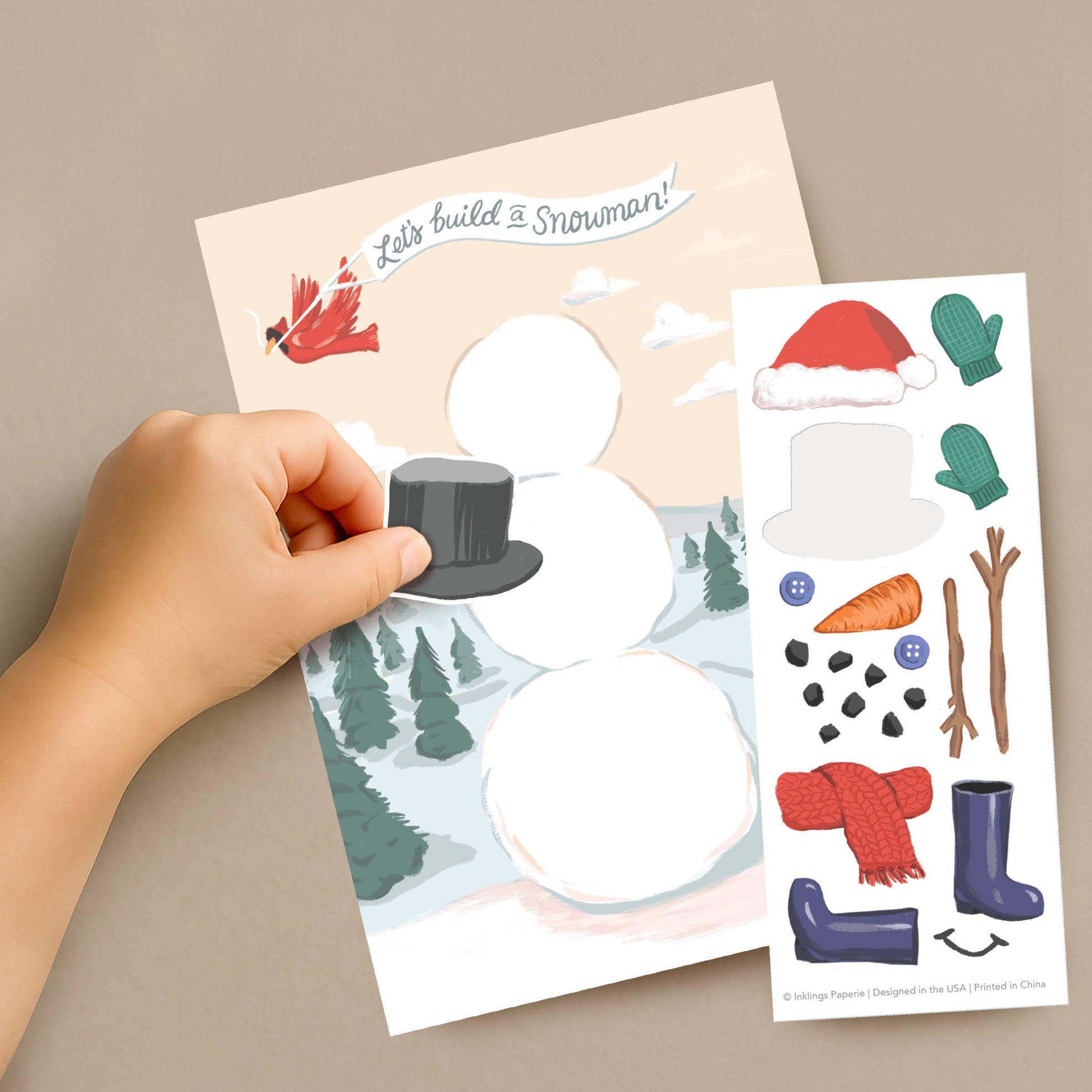 carte-scene-autocollant-construis-un-bonhomme-de-neige vue 7