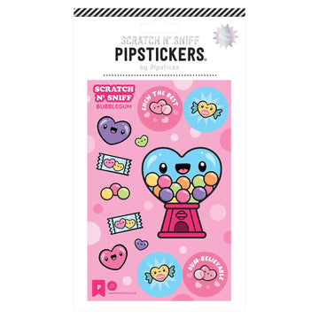 Stickers Scratch n' Sniff Bubble Gum Pipsticks