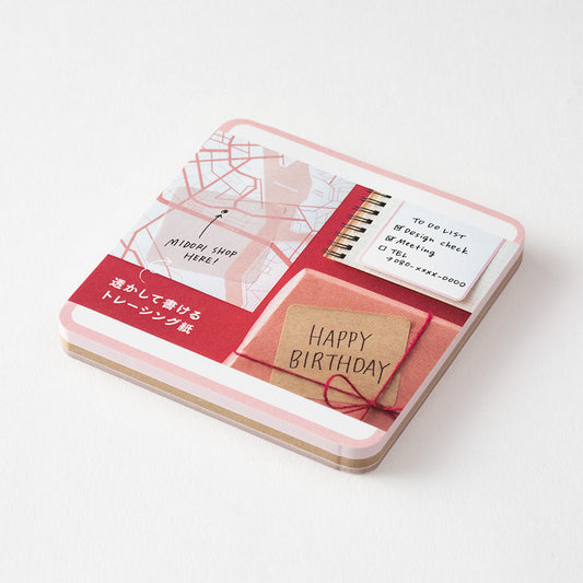 sticky-note-3-papiers-differents-rose-rouge vue 2