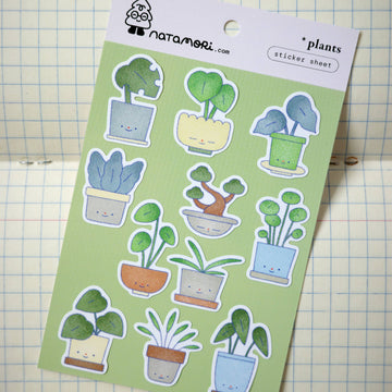 Planche de stickers Plantes – Vinyle mat | Natamori