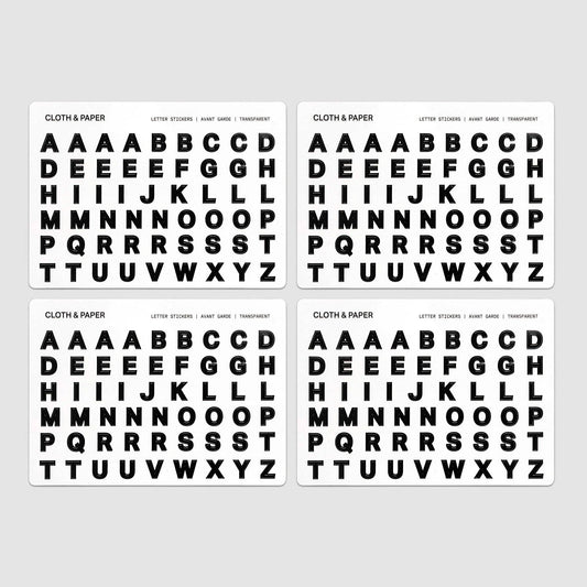 Pack de Stickers lettres - Cloth & Paper