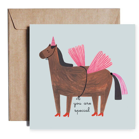 Carte correspondance postale licorne