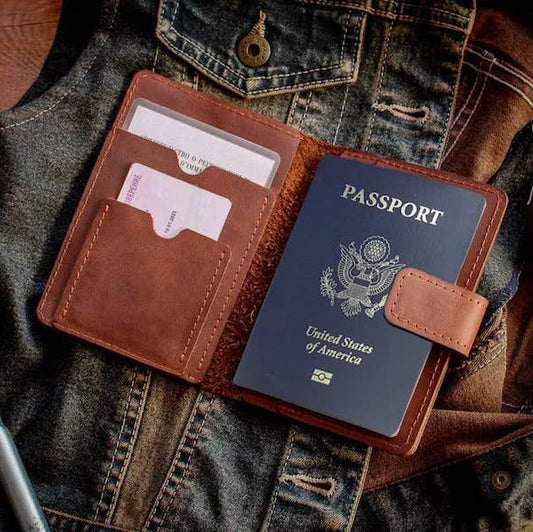 Porte-passeport en cuir véritable – Pikore