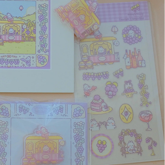 Planche de stickers – Bunny's Fruit Farm : Vignoble – 2jingis2jing