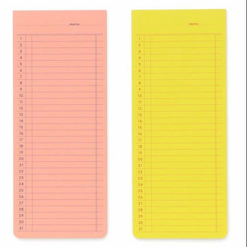 Monthly Planner - Bloc de mémos adhésifs mensuel – Rose ou Jaune – Penco