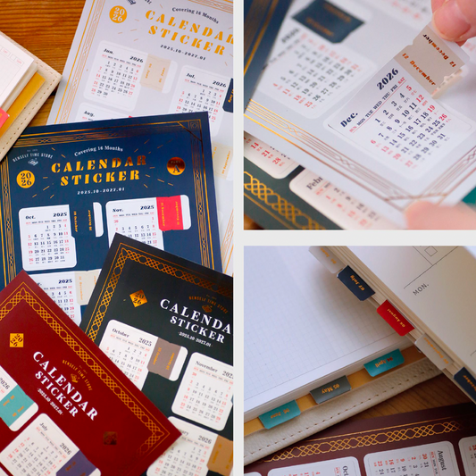 Planche de Stickers index calendrier – BenStore - Coloris au choix