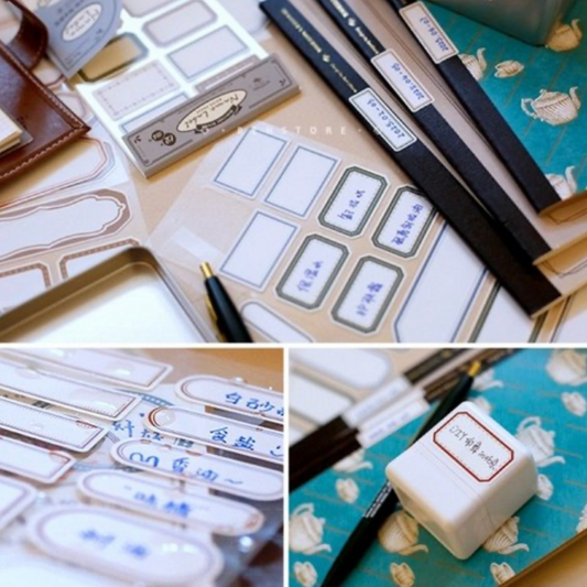 Planche de Stickers Etiquette Waterproof Vintage – BenStore