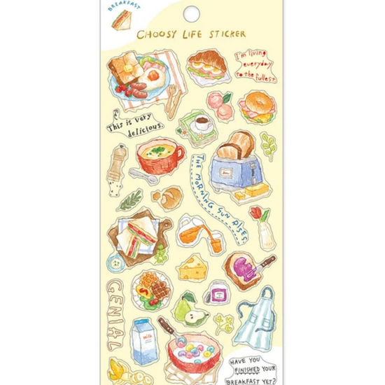 Stickers illustrés – Choosy life - Breakfast