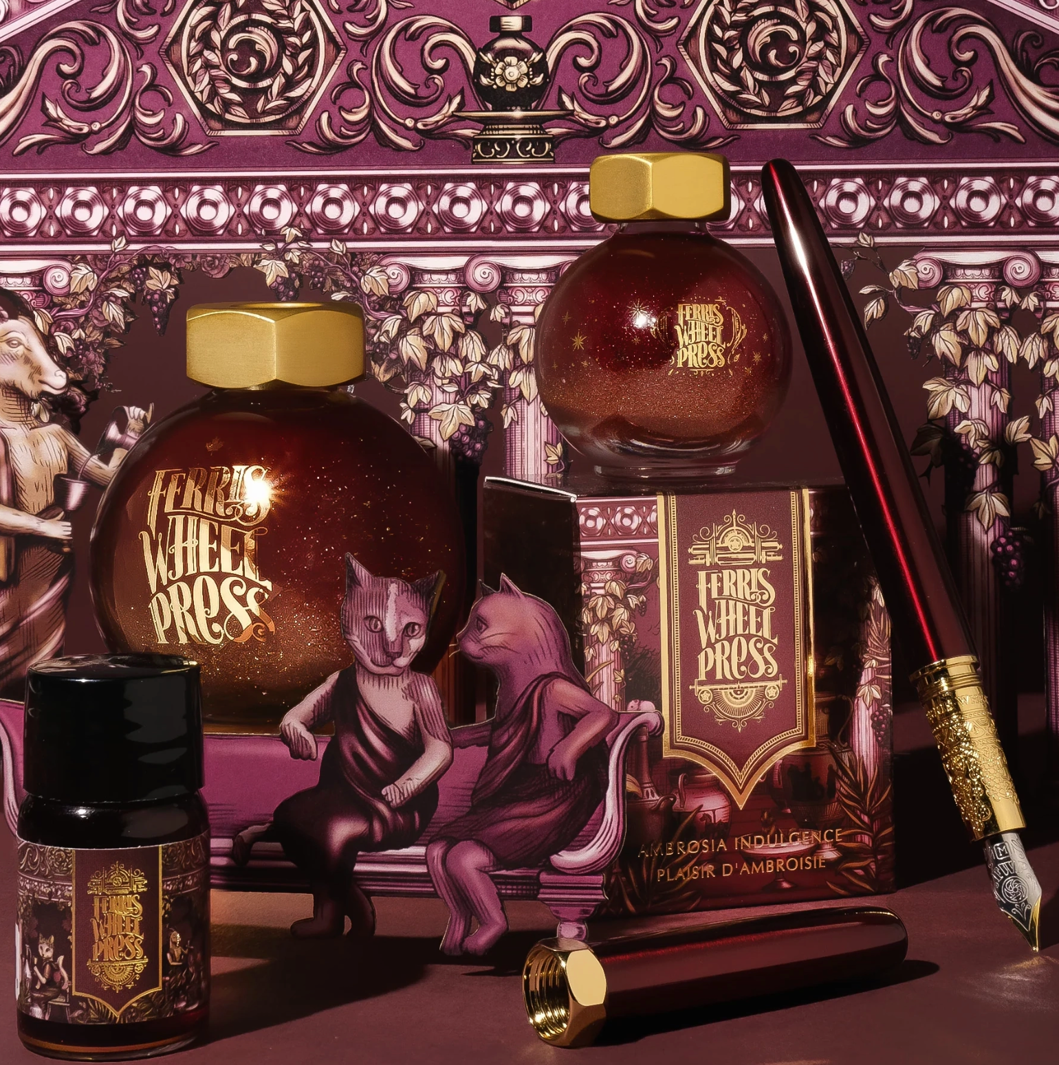 Ferris Wheel Press – Encre “Ambrosia Indulgence” – 10 ml rouge profond