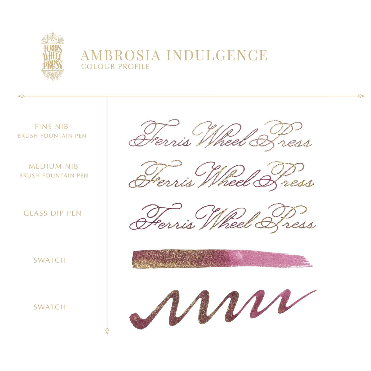 Ferris Wheel Press – Encre “Ambrosia Indulgence” – 10 ml swatch
