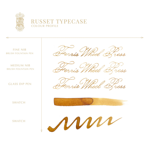 Ferris Wheel Press – Encre “Russet Typecase” – 10 ml sepia