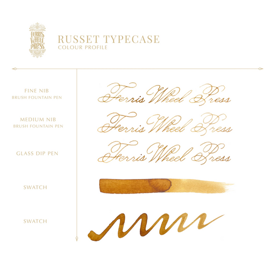 Ferris Wheel Press – Encre “Russet Typecase” – 10 ml sepia